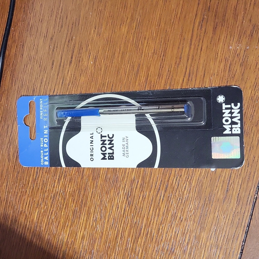 Mont Blanc refill for Rollerball pen, Blue